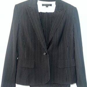 Anne Klein Charcoal Striped Women's Pantsuit